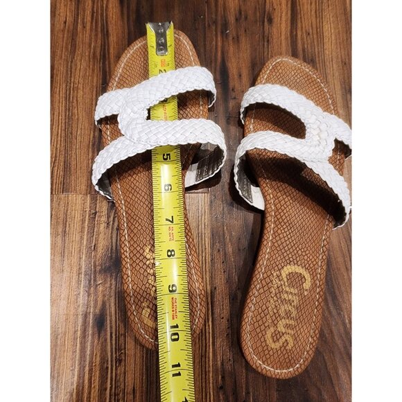 Circus by Sam Edelman Betty 2 Slide Sandals 9.5 White Braided Resort Flat - Picture 8 of 8